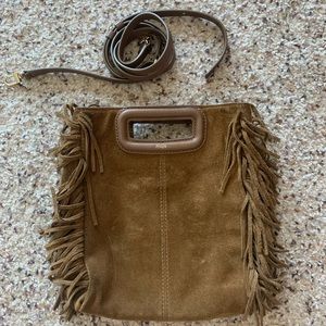 MAJE Frayed Suede Crossbody